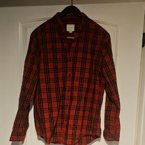 American Eagle Outfitters Red and Black Plaid Shirt